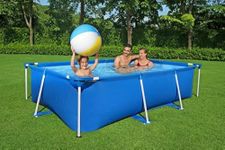 Kreative Marche Best Way (56403) Portable Steel Frame PVC Swimming Pool Heavy Duty for Outdoor (8.6ft x 5.6ft x 2ft)