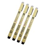 Sakura Pigma Micron 01 Black Pen 0.25mm Line Width Pack of 4 (01)