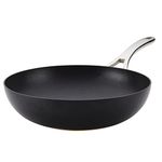 Anolon Nouvelle Copper Hard Anodized Nonstick Wok/Stir Fry Pan/Wok Pan - 12 Inch, Onyx Black