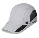 GADIEMKENSD Mens Quick Dry Sports Hat Lightweight Breathable Baseball Caps UPF50+ Soft Outdoor Run Cap Classic up Light Gray