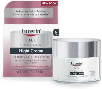 Eucerin Q10 Anti-Wrinkle Night Cream + Pro-Retinol, Facial Cream for Sensitive Skin, 1.7 Oz Jar