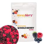 Freeze Dried Fruit Mix - Whole Berry Blend 100g - Whole BlackBerry, Whole Blueberry, Whole & Broken Raspberry