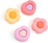 GeekShare Cute Xbox One Controller Thumb Grips, Soft Silicone Thumbsticks Cover Caps Set Compatible with Xbox One Controller, 2 Pair / 4 Pcs -- Heart & Flower