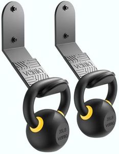veimia Kettle Bell Wall Rack (2-PACK), Wall Mounted KettleBell Storage Hanger, Gym Storage Mount For Many Size Kettlebell, Kettlebell Rack with Rubber Mat For Home or Commercial Gyms.