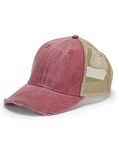 Adams Distressed Ollie Cap (Nautical Red/ Tan) (ONE)