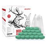 Deer & Rabbit Repellent for Outdoor Plants - Natural Garden Yard Deterrent Balls, Long-Lasting Protection for Trees, Flowers & Vegetables | Pet-Safe,18 PCS