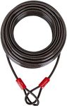 EVEREST FITNESS Cable Lock - 32 ft in Length Security Bike Locks with Loops - Heavy Duty Anti Theft Plastic Coated Steel Cable