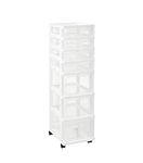 7-Drawer Plastic Storage Cart with 
