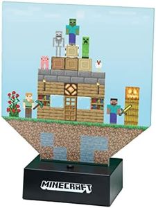 Paladone Minecraft Build a Level Light, Customizable Desk Lamp with Over 140, Stickers