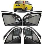 Autofact Car Accessories Zipper Magnetic Sunshades Compatible for Ford Figo Old Model 2008 to 2014