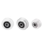 3DINNOVATIONS 4pcs High Precision CNC Clear Polycarbonate Wheel Bearing Pulley Small Big V-Slot Wheel for Openbuilds V-Slot Linear Rail System with Bearing 625RS MR105ZZ (A-Big Pulley)