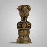 SILAII Ashoka Pillar Sculpture - 5 INCH, Antique Bronze Colour