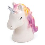 Truu Design, Cute Novelty Ceramic Unicorn Kids Money Bank, 4 x 2.8 inches, Multicolour