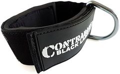 Contraband Black Label 3030 2in Heavy Duty Nylon Ankle or Wrist Cuff - Perfect Ankle Strap for Glute Kickbacks on Cable Machines - Adjustable Heavy Duty Nylon Strap & Metal D-Ring (Single)