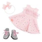 Our Generation – 18-inch Doll Clothes – Confetti-Print Party Dress – Headband & Boots Accessories – Pretend Play – Toys for Kids Ages 3 Years & Older – Pink & Colorful