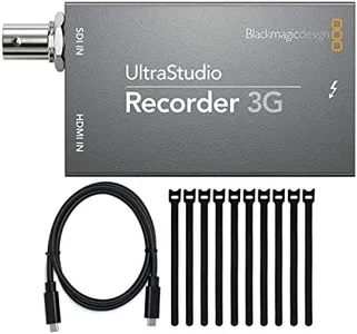 Blackmagic Design UltraStudio Recorder 3G Capture Device Bundle with Thunderbolt 3 (40 Gbps) USB-C Cable (100W, 0.5m) and 6-Inch Fastening Cable Ties (10-Pack) (3 Items)