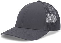 Pacific Headwear Standard Trucker Pacflex Cap, Black/White/Black