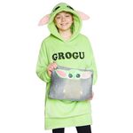 Disney Stitch Girls Teenagers Fleece Hoodie - Hoodie Blanket 2 in 1 Oversized One Size Girls Gifts (Green Baby Yoda)