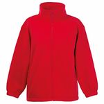 L S U Kids/Boys/Girls School Fleece Zip Jacket Winter Warm 300GSM (6-8 Years, Red)