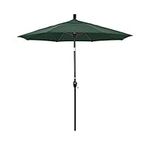 California Umbrella GSPT758117-F08 7.5 ft. Fiberglass Market Umbrella Push Tilt Bronze-Olefin-Hunter Green