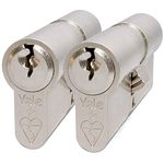 Yale KM3545-NP-KA - KM Superior 1 Star Euro Cylinder Lock - Keyed Alike - 35/45 (90mm) / 35:10:45 - Nickel Finish - High Security - 2 Cylinders