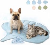 Vagascape Dog Cooling Mat - Large Leaf Shaped, Washable, Non-Slip, Summer Pad for Dogs and Cats, Durable Cotton, Lightweight