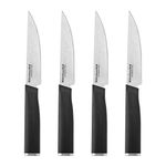 KitchenAid Classic 4 Piece Steak Knife Set, 4.5-Inch, High-Carbon Japanese Steel Blades, Sharp Kitchen Knife Set, Black