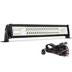 24" LED Light Bar AUTOSAVER88 Triple Row 270W Flood Spot Combo Beam Driving Road Lights with Harness Wiring for Trucks SUV, ATV, UTV, Vehicle, Pickup