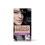 Schwarzkopf Colour Specialist At Home Permanent Hair Colour With Omegaplex Anti-Breakage Technology And Hyaluronic Acid With 2 After Colour Repair Masks For Softer Hair, 1.0 Opulent Black 165ml