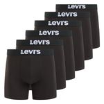 Levi's Mens Underwear 6 Pack Mens Boxer Briefs for Men Soft Stretch Microfiber, Black , Grey, Medium