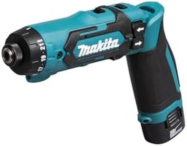 Makita DF012DSE 7.2V Li-ion Pencil Drill Driver Complete with 2 x 1.5 Ah Li-Ion Batteries and Charger Supplied in A Carry Case