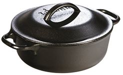 Lodge 1.89 Litre / 2 Quart Pre-Seasoned Cast Iron Serving Pot, Black, 2-Qt