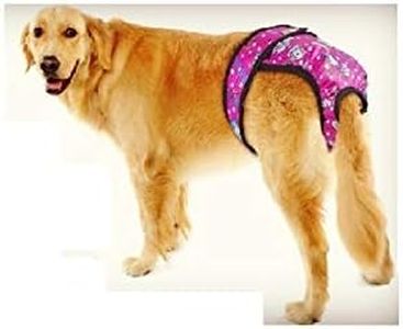 Birds' Park Dog Diaper 2 Pieces (Xl) Extra Large Reusable Adjustable with Velcro and 6 Disposal Pad Good for Female Dog Menstruation Underwear Sanitary Reusable Diapers