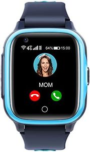 Montre Connectée Enfant GPS 4G pour Garçon Fille Montre Intelligente avec WiFi Appel Vidéo SOS Caméra Étanche Message Réveil Chronomètre Mode Classe Lecteur de Musique Notification de Vibration