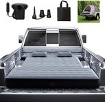 Camping Pickup Truck Bed Air Mattress Air Bed with Inflatable Pillow Blow Up Bed Thicken Air Mattresses Sleeping Pad for 5.5-5.8Ft Full-Size Short Truck Beds Outdoor Camping Car Truck Travel( Grey)