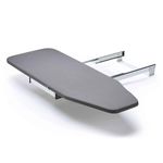 VOLO Retractable Pull-Out Ironing Board for Wardrobe – 180° Swivel Foldable Ironing Station with Heat Resistant Cover, Slide-Out Iron Board for Small Spaces | Grey