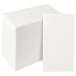 JEBBLAS Disposable Guest Towels, Linen Feel Hand Towels, Cloth-Like Paper Napkins,White Napkins,Soft, Durable, Absorbent Paper Hand Towel for Kitchen, Parties, Bathroom, Restaurant, Events, 100 Pack