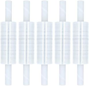PSBM Stretch Wrap with Handles, 4 Pack, 20 Inch x 1000 Feet, 80 Gauge, Clear Plastic Cling with Extended Core Handles Built in