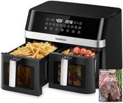 12QT Large Dual Air Fryer, 10-in-1 