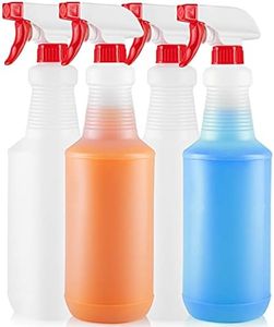 Zulay Home 24 oz Spray Bottle - Heavy Duty Cleaning Spray Bottles For Cleaning Solutions - Leakproof Cleaning Spray Bottle Set with Adjustable Nozzle & Spring Loaded Trigger (4 Pack)