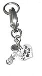 Charm Key Chain Ring, Women's Purse or Necklace Charm, Comes in a Gift Box! (Sister of The Bride)