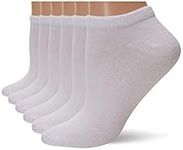 Amazon Essentials Women's 6-Pack Casual Low-Cut Socks, White, 6 to 9