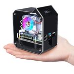 GeeekPi Raspberry Pi Mini Tower NAS Kit,Raspberry Pi ICE Tower Cooler with PWM RGB Fan,M.2 SATA SSD Expansion Board, GPIO 1 to 2 Expansion Board for Raspberry Pi 4 Model B 8GB/4GB/2GB/1GB