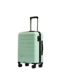 ANTLER - Logo Hard Shell Cabin Suitcase, 55x40x20cm 35.2L, Lightweight & Small, 4 Spinner Wheels - Adjustable Handle, Carry On, TSA Lock - Aspen Green
