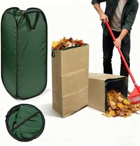 2Pack Reusable Pop-Up Leaf Bag Funnel for 30 Gallon Paper Lawn Bags