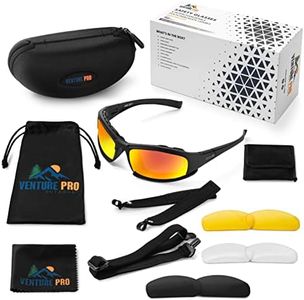 Safety Glasses Kit with Interchangeable Lenses-Anti Scratch-UV Protection-Sport Shooting Hunting Eye Protection For Men and Women-Stylish Impact Resistant Z87 Eyewear for Work or Play