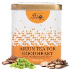 The Indian Chai - Arjun Tea For Good Heart - 100Grams | Promotes Heart Health | Helps Maintain Cholesterol | Controls Blood Pressure | Herbal Tea | Ayurvedic Tea | Refreshing Flavour | Loose Leaves