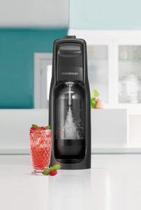 SodaStream Jet Sparkling Water Maker Starter Kit – Black, 1L Bottle & 60L CO2