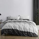 Marimekko 221445 Jurmo Duvet Cover Set, Twin, Black White