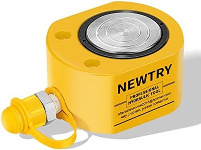 NEWTRY 50 ton Low Profile Hydraulic Ram Jack Stoke 18mm(0.71 inch) Mini Protable Hydraulic Cylinder Industrial Super Thin Lifting Jack, not for Car (50T,18mm)
